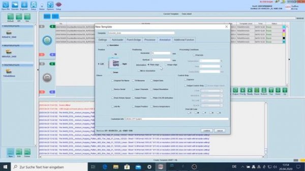 CRON LaBoo 5.x Tutorial - Creation of a new Template for Heidelberg SM52 & Processing Jobs