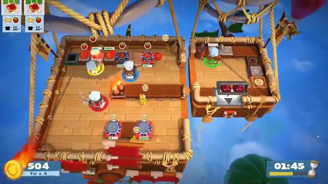 Overcooked 2 Level 1-5 4 stars 4 Player Co-op (Completed) смотреть онлайн
