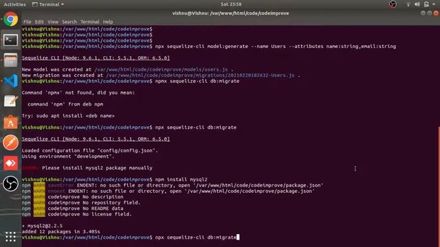 Migration | Part #23 | Node JS with Sequelize in Hindi смотреть онлайн