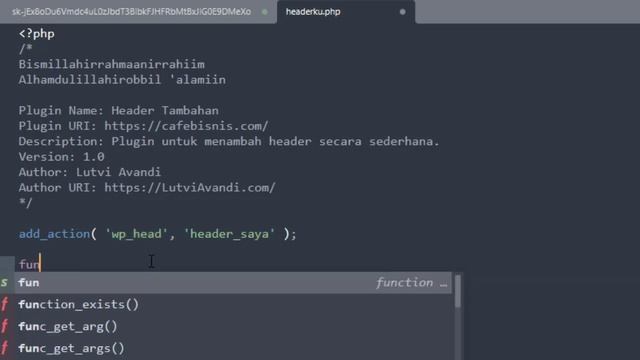 Membuat Plugin utk Menambah Kode di Header Web смотреть онлайн