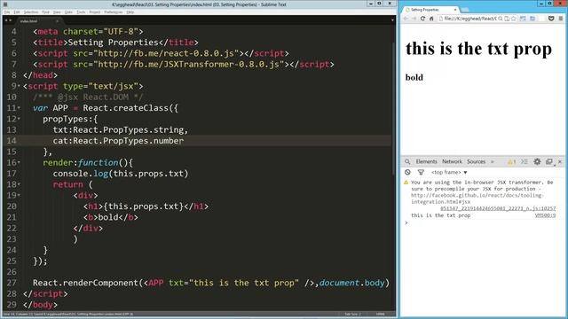 03 React Fundamentals Introduction to Properties смотреть онлайн