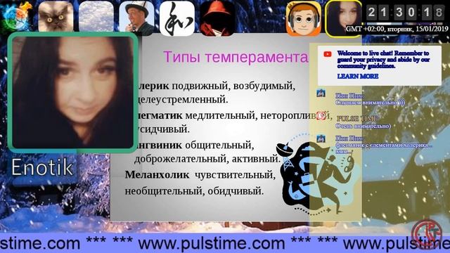 Темпераменты. Лекция на Нашем канале !. PULSE TIME 15 /01/2019 смотреть онлайн