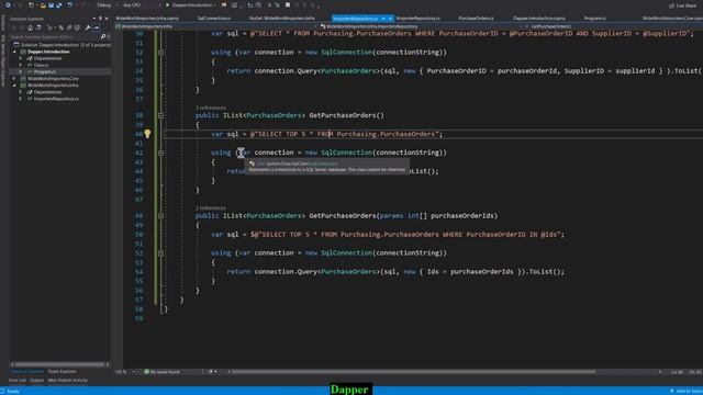 Query Database With Dapper смотреть онлайн
