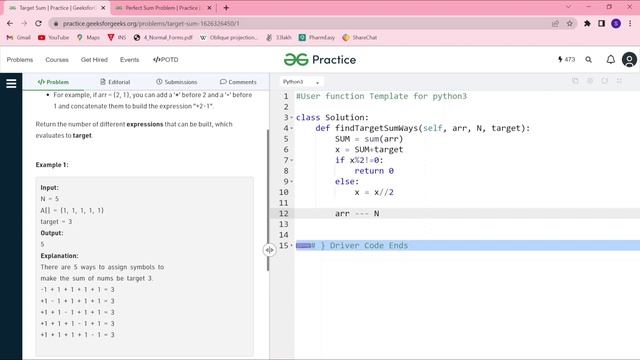 Lec 07- Target Sum | Dynamic Programming | Python | GFG смотреть онлайн