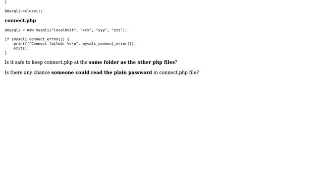 Code Review: PHP-Mysqli example secure? (2 Solutions!!) смотреть онлайн