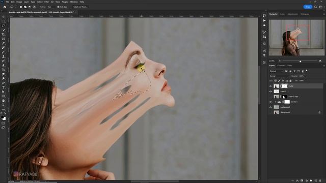Stretched Face Effect Photoshop Turtorial смотреть онлайн