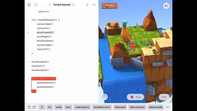 Turned Around - Learn to Code - Swift Playgrounds смотреть онлайн