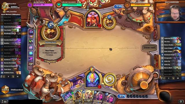Jambre summons 13/12 stats on turn one! But is it enough? (Hearthstone United in Stormwind gameplay смотреть онлайн
