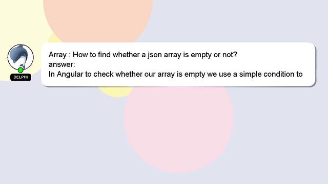Array : How to find whether a json array is empty or not? смотреть онлайн