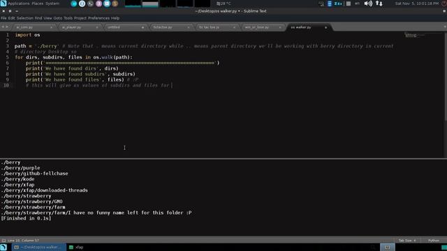 Python - Using os.walk function смотреть онлайн