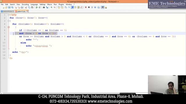 How to Print Alphabet letter 'X' using Star in PHP смотреть онлайн