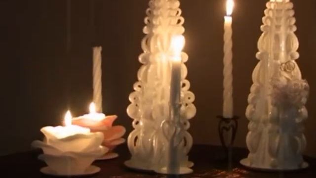 Как выглядят свадебные свечи "Домашний очаг"? смотреть онлайн