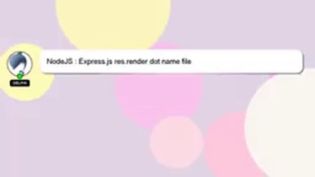 NodeJS : Express.js res.render dot name file смотреть онлайн