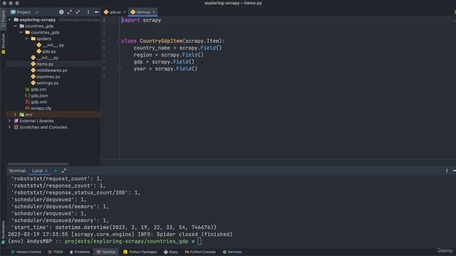 9. Defining Scrapy Items смотреть онлайн