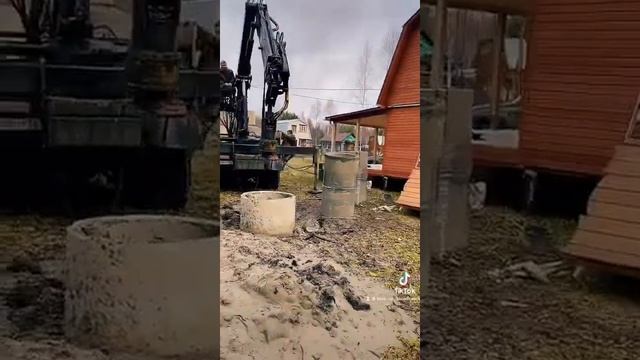 Углубление колодца машиной 2 часть ! смотреть онлайн