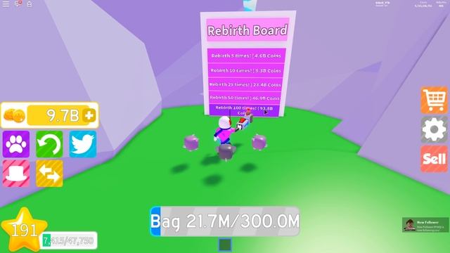 МАГАЗИН ЗА REBIRTH И НОВЫЙ СЕКРЕТНЫЙ КОД! СИМУЛЯТОР ПЫЛЕСОСА РОБЛОКС! ROBLOX SIMULATOR смотреть онлайн