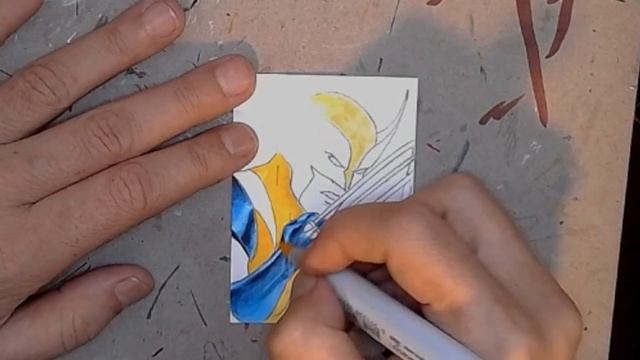 Drawing Wolverine Sketch Card смотреть онлайн
