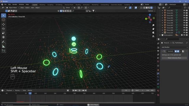 Easy Sci-fi Neon Particles Loop - Blender Tutorial смотреть онлайн