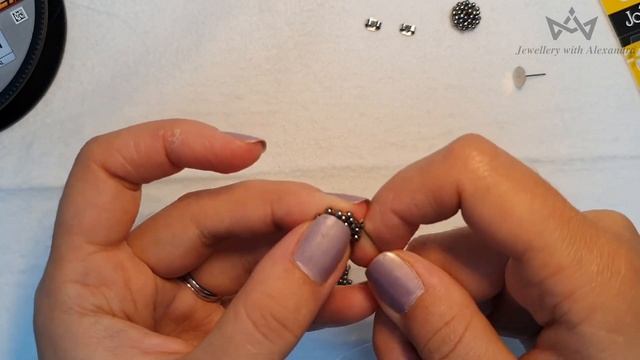 The Maria Earrings ❤ How To Make Round Beaded Silver Stud Earrings (Multiple Languages Translations смотреть онлайн