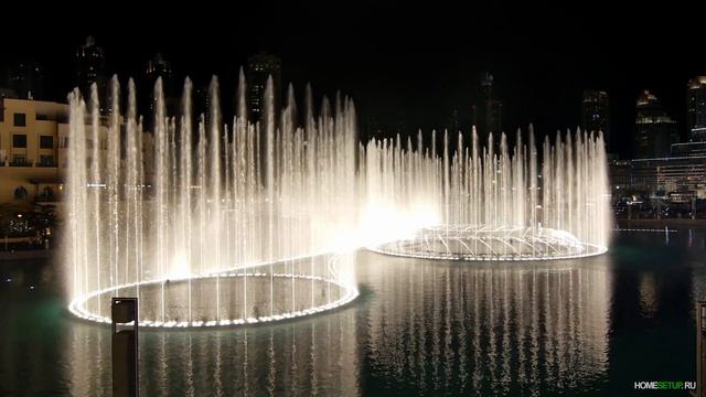 Фонтан в Дубае в 4К / Поющие фонтаны / Самые красивые фонтаны мира / The Dubai Fountain in 4K смотреть онлайн