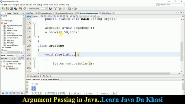 Argument Passing in Java & Parameter Passing using Argument смотреть онлайн