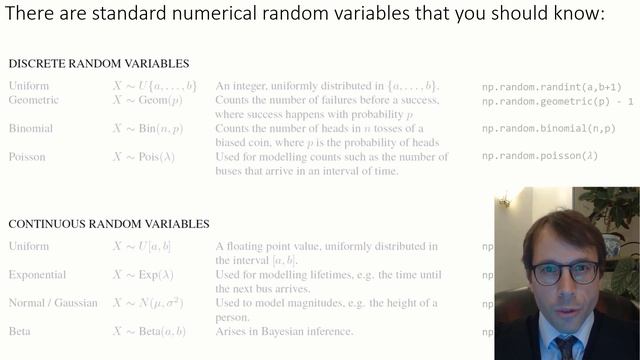 1.4 Standard random variables смотреть онлайн