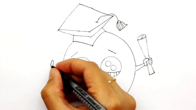 Как просто нарисовать Смайл Выпускник- рисунок на день учителя. смотреть онлайн
