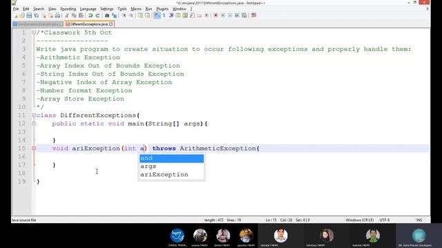 Exception Handling Exercises смотреть онлайн