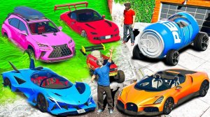 УГНАЛ ВСЕ СЕКРЕТНЫЕ  МАШИНЫ ДЛЯ БУЙВОЛСОНА В ТОКСИЧНОЙ ВОДЕ! БУГАТТИ, ЛЕКСУС ГТА 5 МОДЫ МУРКА