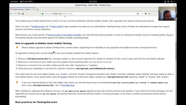 Debian Install and Upgrade to Testing (Stretch to Buster) смотреть онлайн