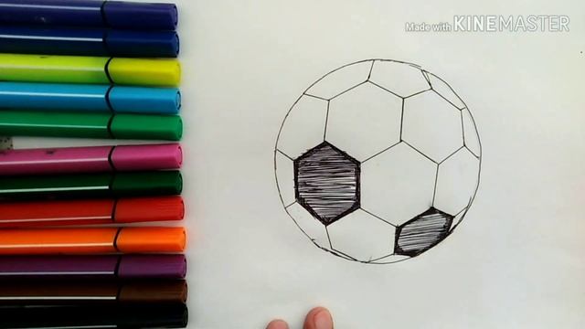 КАК НАРИСОВАТЬ ФУТБОЛЬНЫЙ МЯЧ/DRAWING/FUTBOL TO'PI RASM CHIZISH/ФУТБОЛ ТОБУ СУРОТ ТАРТУУ/СУРЕТ САЛУ