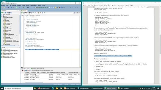 Curso de Oracle: Restricciones eliminación (alter table - drop constraint) смотреть онлайн