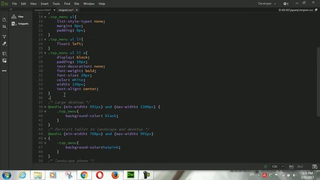 CSS Responsive and Left Menu with Jquery смотреть онлайн