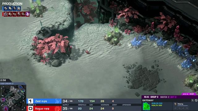 [2020 GSL Season 2] Round of 16 | Group D | Match 2: Zest (P) vs. Rogue (Z) смотреть онлайн