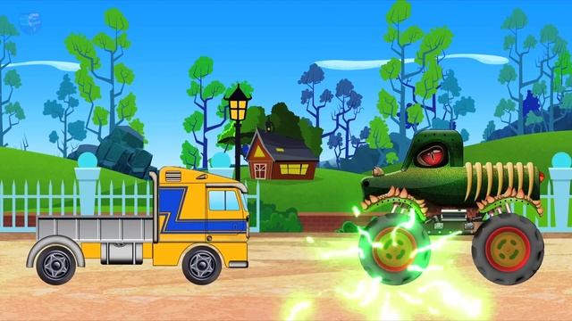 Police Truck Chasing Monster Truck + More Amazing Truck Videos for Kids by HHMT смотреть онлайн