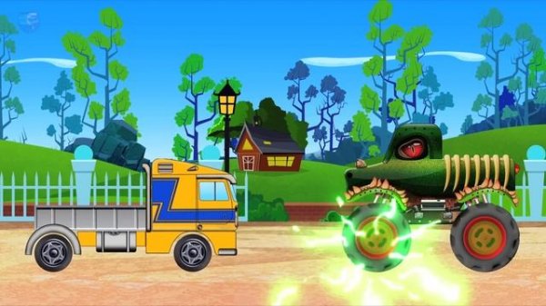 Police Truck Chasing Monster Truck + More Amazing Truck Videos for Kids by HHMT