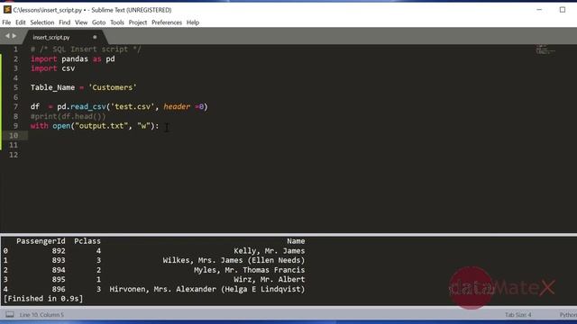 Generate SQL Insert Script with Python Pandas смотреть онлайн