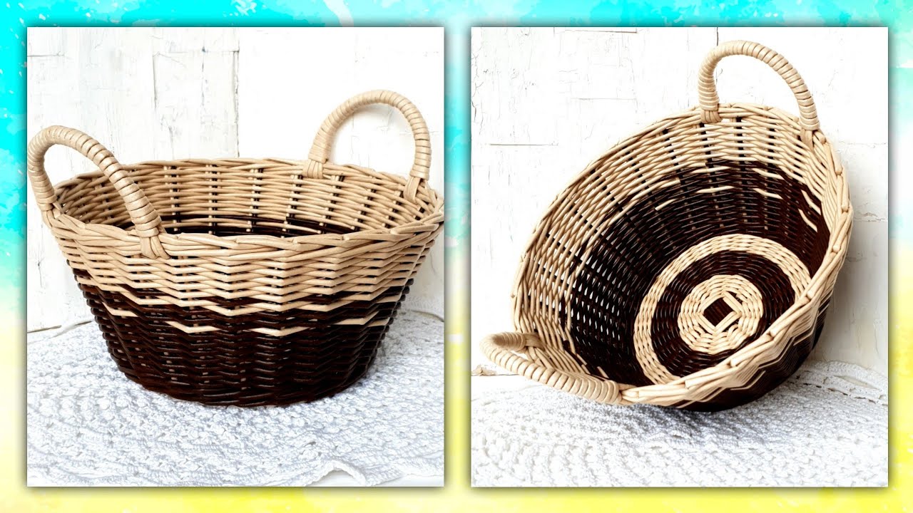 Фруктовницв корзина из газетных трубочек! смотреть онлайн