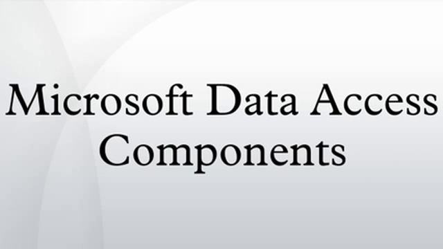 Microsoft Data Access Components смотреть онлайн
