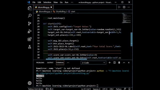 Dice Rolling Game || dice rolling simulator || Python Project смотреть онлайн