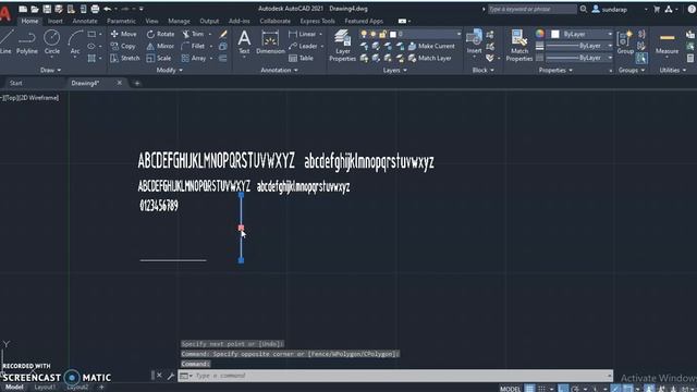 Letters, numbers and 2D Geometric creation tutorial in AutoCAD смотреть онлайн