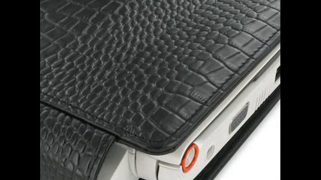 PDair Leather Case For Acer Aspire One AOA-110 (Linux/8GB SSD) (Extended Battery) - Book Type (Blac