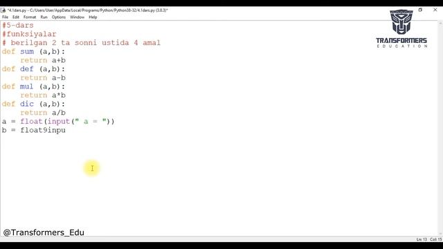 5-dars | Python dasturlash tili | O'zbek tilida смотреть онлайн