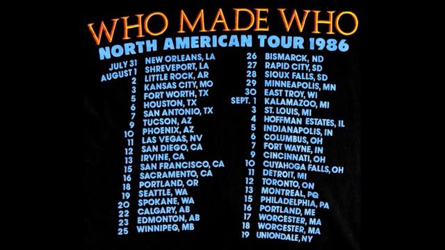 AC / DC - 01 - Who Made Who (Montreal - 1986)