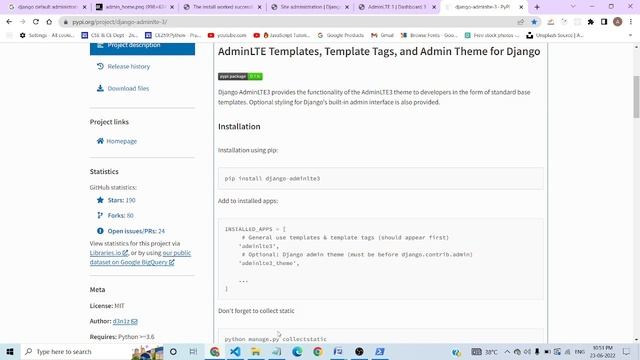 Customize Django Admin Panel With AdminLTE #akshdesai смотреть онлайн