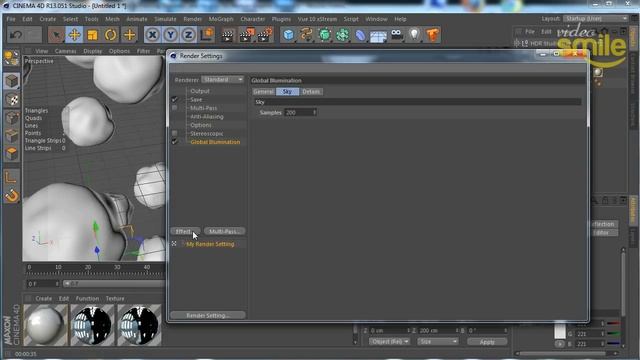 Частицы в Cinema 4D. смотреть онлайн