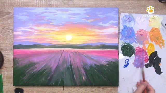 Immerse in the Lavender Symphony: Join Me in Painting #022 смотреть онлайн