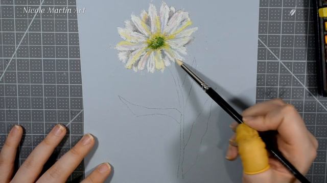Step by Step Pastel Painting Flower Tutorial For Beginners ! Free Painting Lesson . смотреть онлайн