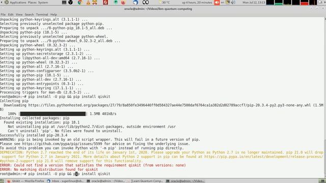 7.1- تعلم حوسبة الكم بلغة بايثون. تركيب حزمة Qiskit على نظام دبيان لينكس. смотреть онлайн