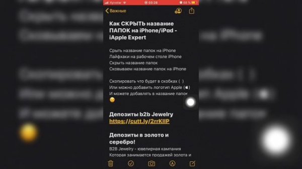 Как СКРЫТЬ название ПАПОК на iPhone/iPad - iApple Expert